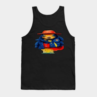 Crazy Paddington Bear Drawing Tank Top